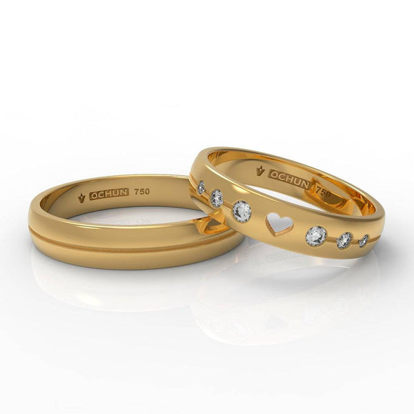 Heartia Altum - Anillos De Matrimonio Oro 18K - Ochun Joyeros - Ochun Joyeros