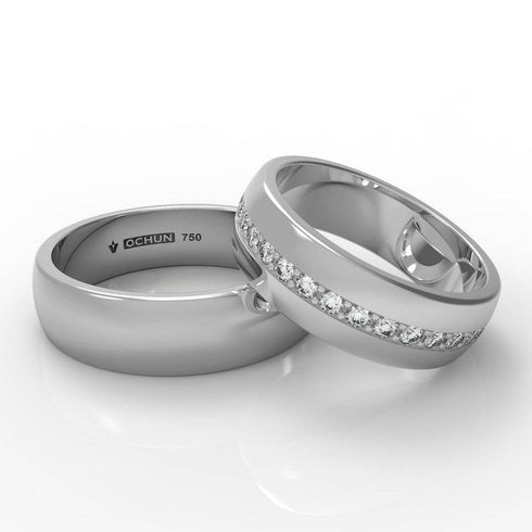 Nova Pietre - Anillos De Matrimonio Oro 18K - Ochun Joyeros - Ochun Joyeros