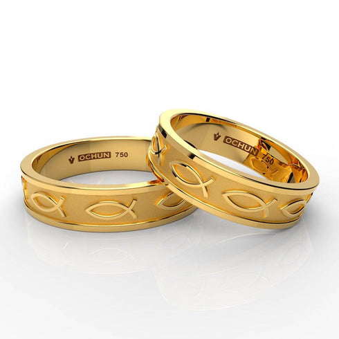 Ichthys - Anillos De Matrimonio Oro 18K - Ochun Joyeros - Ochun Joyeros
