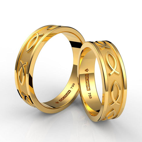 Ichthys - Anillos De Matrimonio Oro 18K - Ochun Joyeros - Ochun Joyeros