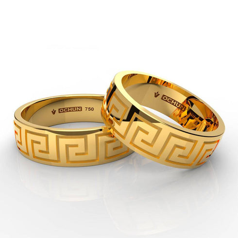 Greconia - Anillos De Matrimonio Oro 18K - Ochun Joyeros - Ochun Joyeros