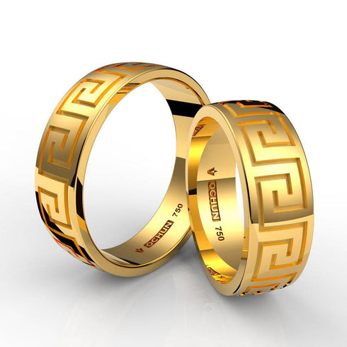 Greconia - Anillos De Matrimonio Oro 18K - Ochun Joyeros - Ochun Joyeros