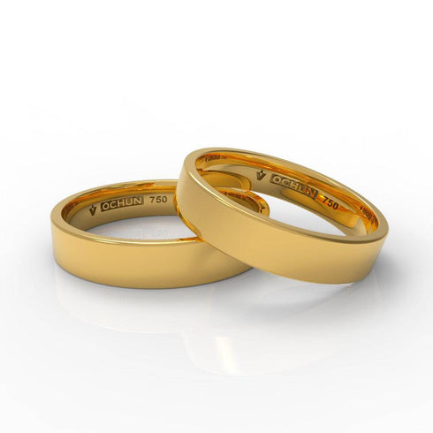 Ethan Quad - Anillos De Matrimonio Oro 18K - Ochun Joyeros - Ochun Joyeros