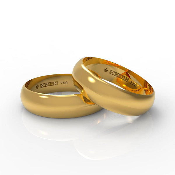 Ehud Penta - Anillos De Matrimonio Oro 18K - Ochun Joyeros - Ochun Joyeros