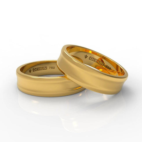 Tzuriel Penta - Anillos De Matrimonio Oro 18K - Ochun Joyeros - Ochun Joyeros