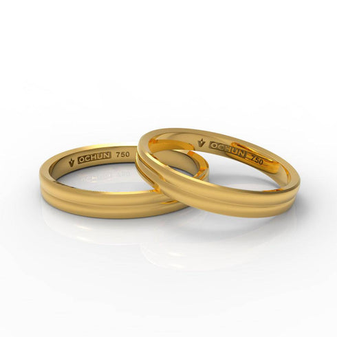 Zelig Tríto - Anillos De Matrimonio Oro 18K - Ochun Joyeros - Ochun Joyeros
