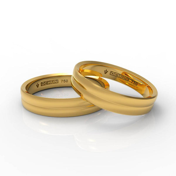 Zelig Quad - Anillos De Matrimonio Oro 18K - Ochun Joyeros - Ochun Joyeros