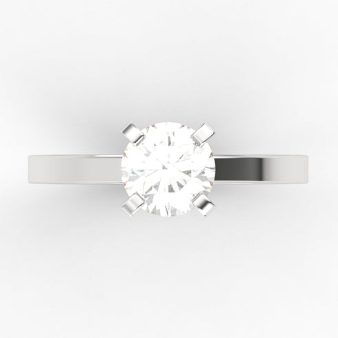 Alba AC001M18K - Engagement Ring 18K Gold Moissanite