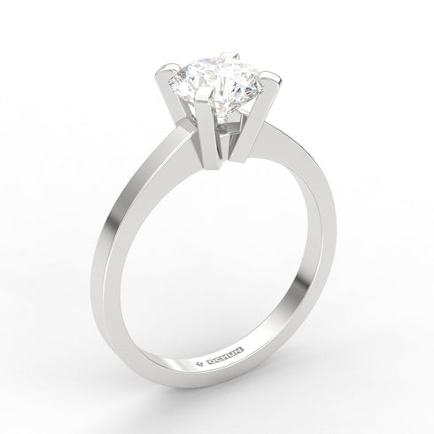 Alba AC001M14K - Engagement Ring 14K Gold Moissanite