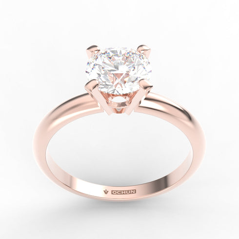 Adeline AC003M18K - Engagement Ring 18K Gold Moissanite