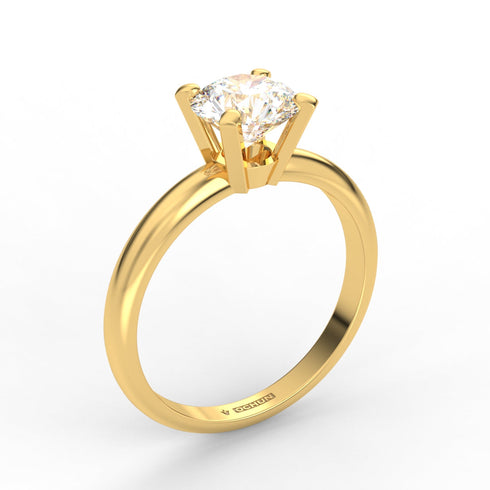 Adeline AC003M18K - Engagement Ring 18K Gold Moissanite
