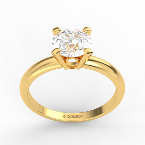 Adeline AC003D18K - Engagement Ring 18K Gold Lab Grown Diamond