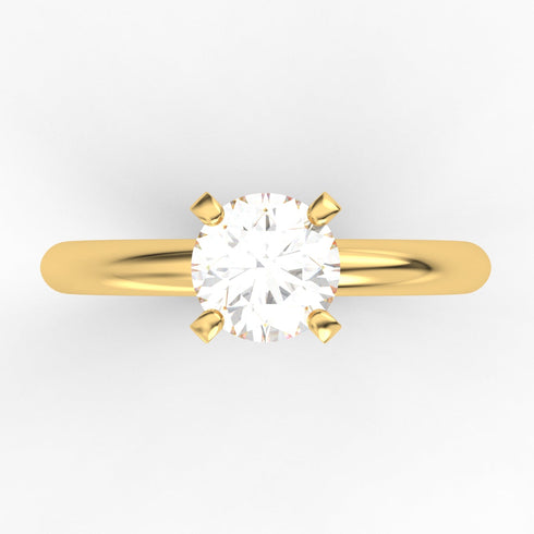 Adeline AC003M14K - Engagement Ring 14K Gold Moissanite