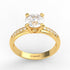 Adelineth AC004M18K - Engagement Ring 18K Gold Moissanite