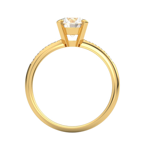 Adelineth AC004D18K - Engagement Ring 18K Gold Lab Grown Diamond