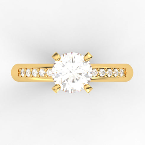 Adelineth AC004MC10K - Engagement Ring 10K Gold
