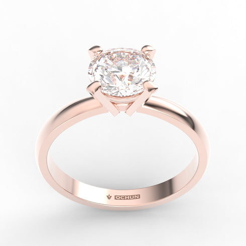 Cora AC005M14K - Engagement Ring 14K Gold Moissanite