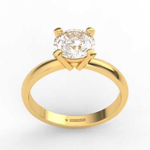 Cora AC005M18K - Engagement Ring 18K Gold Moissanite