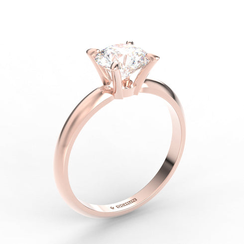 Alessandra AC011M18K - Engagement Ring 18K Gold Moissanite