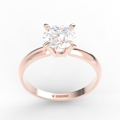 Alessandra AC011D18K - Engagement Ring 18K Gold Lab Grown Diamond
