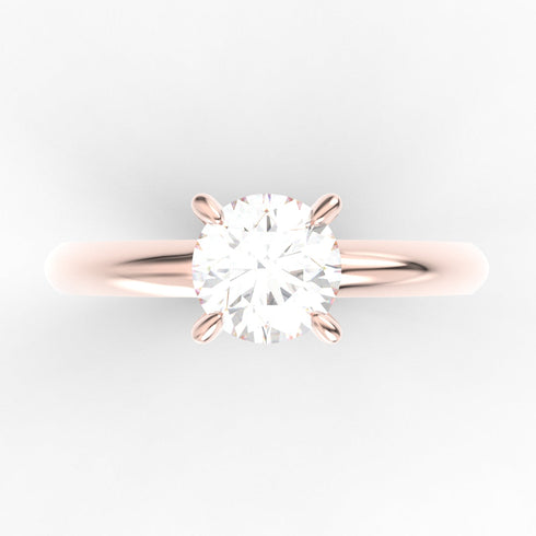 Alessandra AC011M18K - Engagement Ring 18K Gold Moissanite