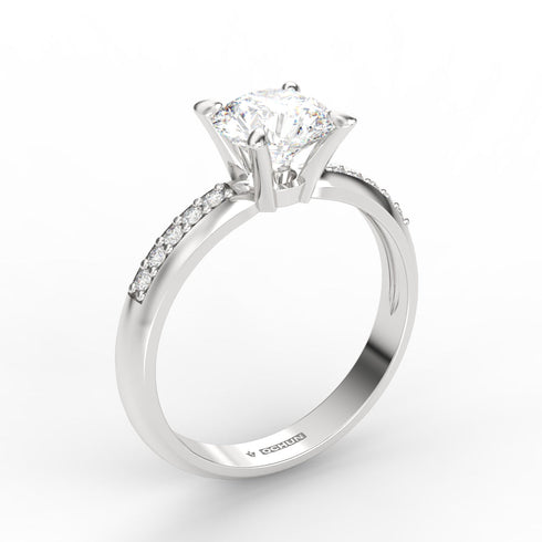 Alessia AC012M18K - Engagement Ring 18K Gold Moissanite