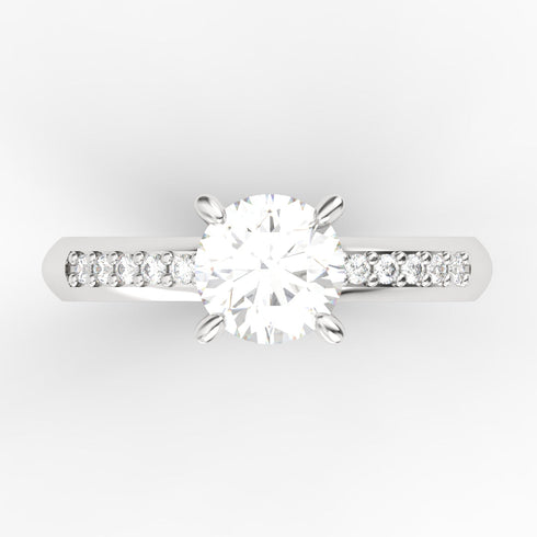 Alessia AC012D14K - Engagement Ring 14K Gold Lab Grown Diamond