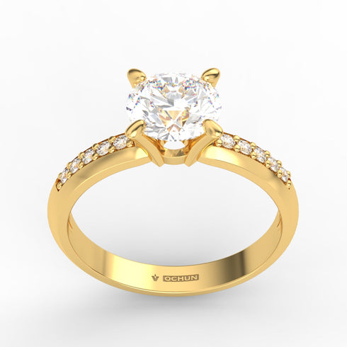 Alessia AC012D18K - Engagement Ring 18K Gold Lab Grown Diamond