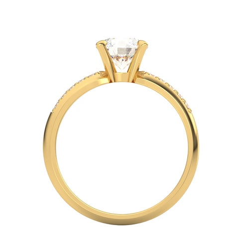 Alessia AC012M18K - Engagement Ring 18K Gold Moissanite