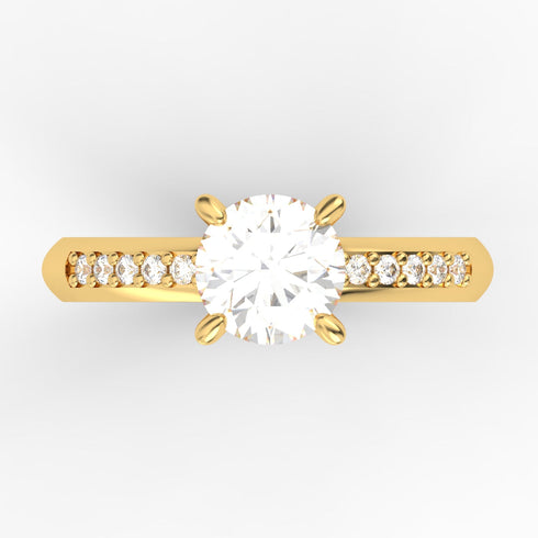 Alessia AC012D18K - Engagement Ring 18K Gold Lab Grown Diamond