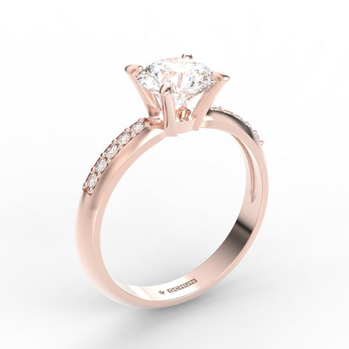 Alessia AC012M18K - Engagement Ring 18K Gold Moissanite