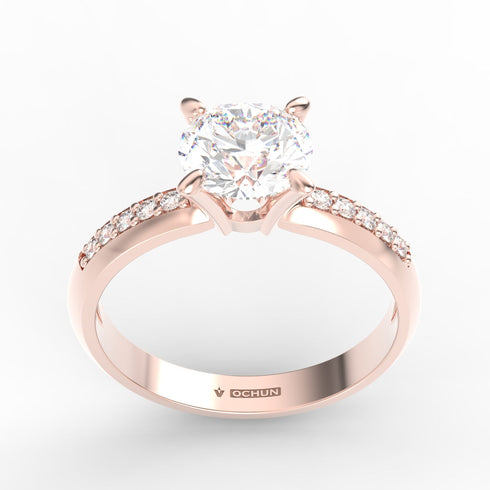 Alessia AC012D18K - Engagement Ring 18K Gold Lab Grown Diamond