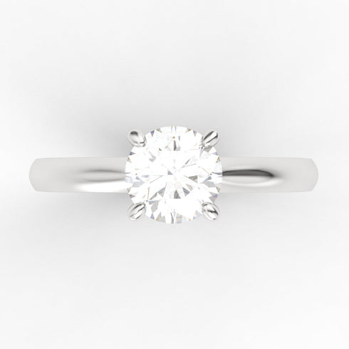 Evelyn AC014M18K - Engagement Ring 18K Gold Moissanite