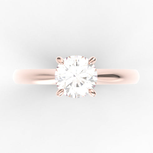 Evelyn AC014M14K - Engagement Ring 14K Gold Moissanite