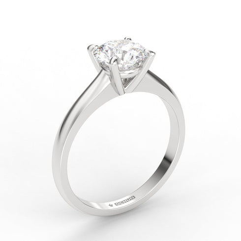 Evelyn AC014M18K - Engagement Ring 18K Gold Moissanite