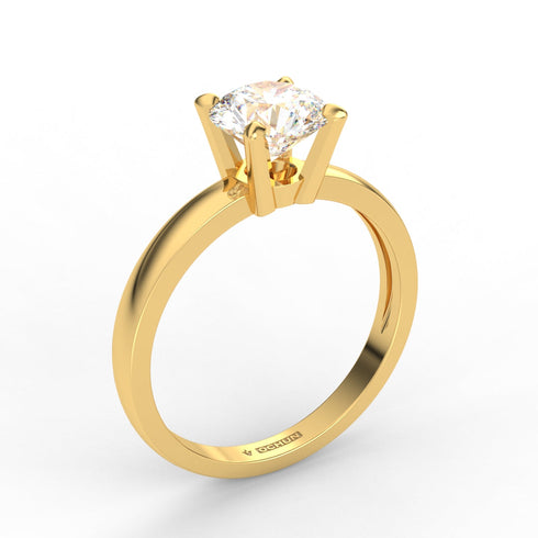 Chiara AC016M14K - Engagement Ring 14K Gold Moissanite