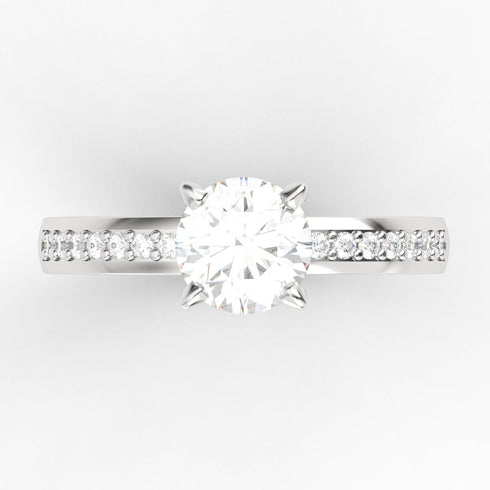 Chiarani AC017D18K - Engagement Ring 18K Gold Lab Grown Diamond