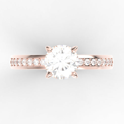 Chiarani AC017D18K - Engagement Ring 18K Gold Lab Grown Diamond