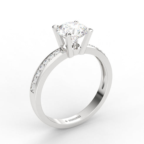 Chiarani AC017D18K - Engagement Ring 18K Gold Lab Grown Diamond