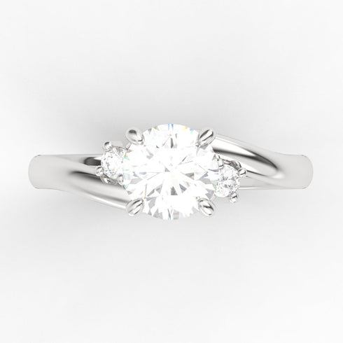 Stella Tria AC021D18K - Engagement Ring 18K Gold Lab Grown Diamond