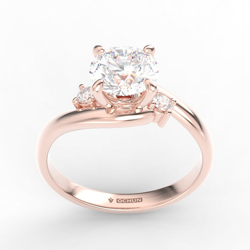 Stella Tria AC021M18K - Engagement Ring 18K Gold Moissanite