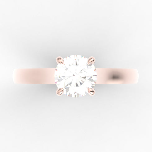 Azahara AC035D14K - Engagement Ring 14K Gold Lab Grown Diamond