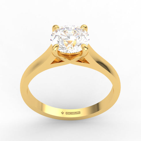 Azahara AC035M18K - Engagement Ring 18K Gold Moissanite