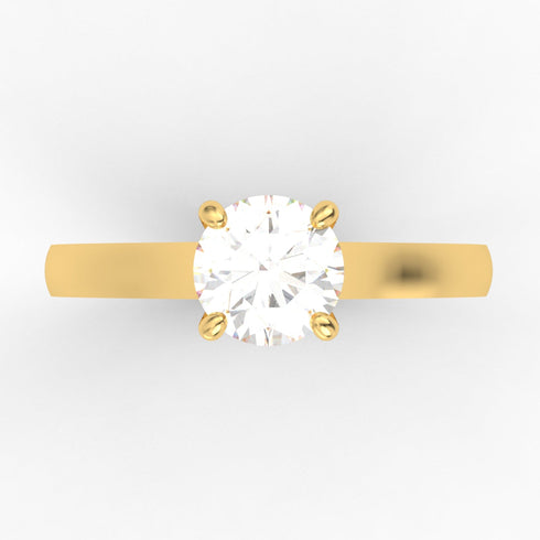 Azahara AC035M14K - Engagement Ring 14K Gold Moissanite