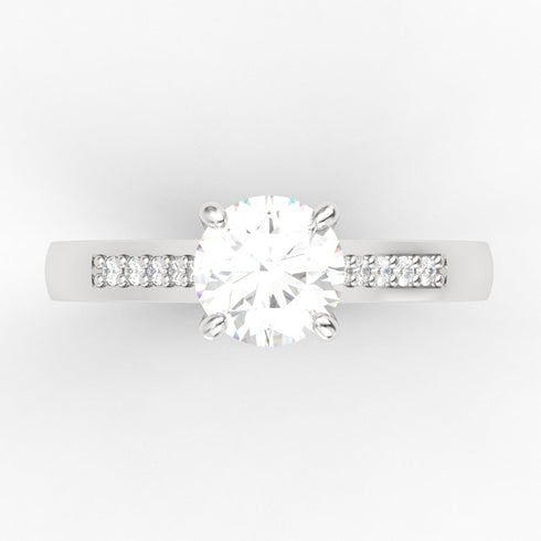 Azahara Lux AC036M18K - Engagement Ring 18K Gold Moissanite