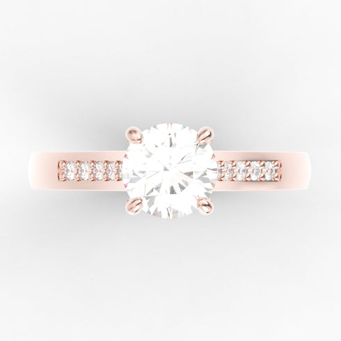 Azahara Lux AC036D14K - Engagement Ring 14K Gold Lab Grown Diamond