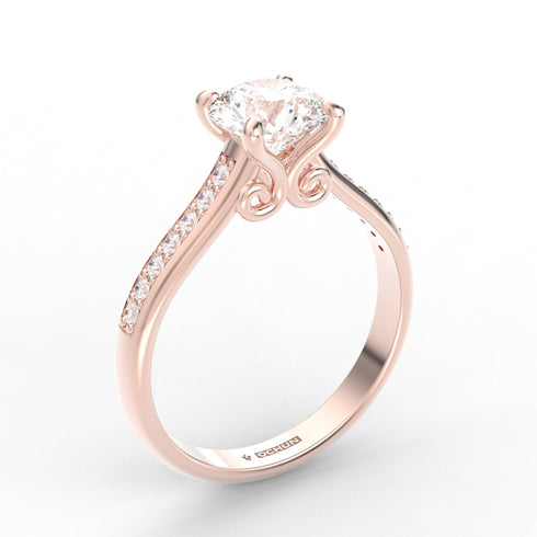 Petaloúda Zoun AC048D18K - Engagement Ring 18K Gold Lab Grown Diamond