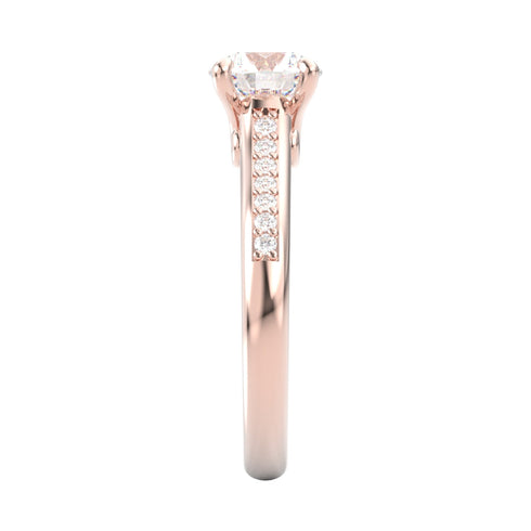 Petaloúda Zoun AC048D18K - Engagement Ring 18K Gold Lab Grown Diamond
