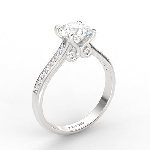 Petaloúda Zoun AC048D18K - Engagement Ring 18K Gold Lab Grown Diamond