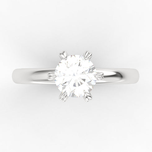 Alegra AC053M14K - Engagement Ring 14K Gold Moissanite
